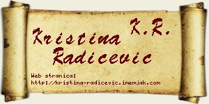 Kristina Radičević vizit kartica